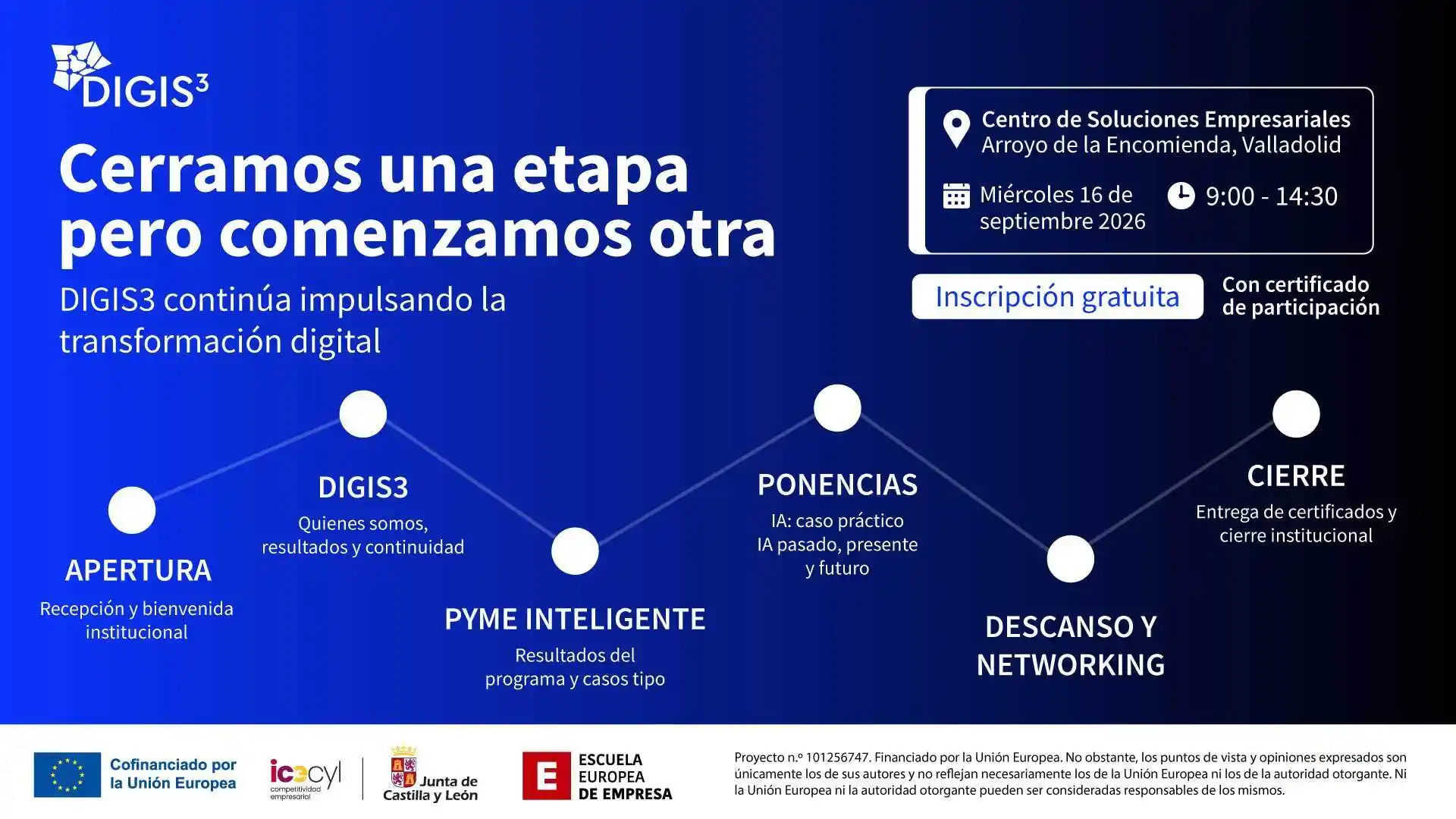 Agenda de la jornada DIGIS3 sobre inteligencia artificial y transformación digital